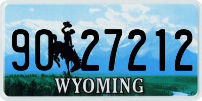 WY license plate 9027212