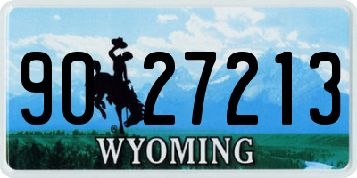 WY license plate 9027213