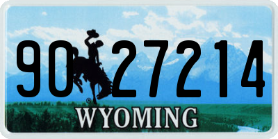 WY license plate 9027214