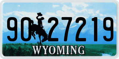 WY license plate 9027219