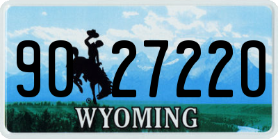 WY license plate 9027220