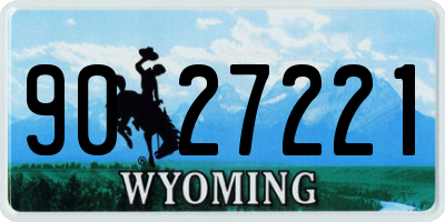 WY license plate 9027221