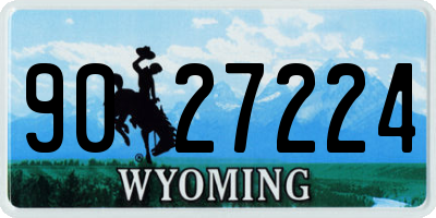WY license plate 9027224