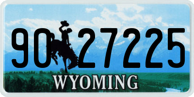 WY license plate 9027225