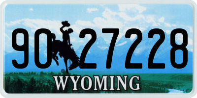 WY license plate 9027228
