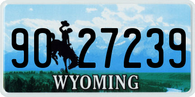 WY license plate 9027239