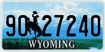 WY license plate 9027240