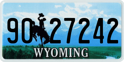 WY license plate 9027242
