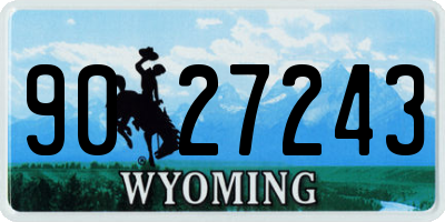 WY license plate 9027243
