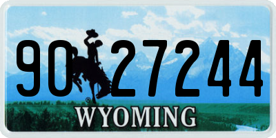 WY license plate 9027244