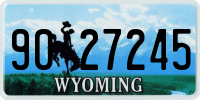 WY license plate 9027245