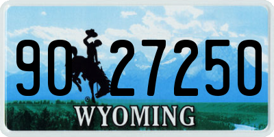 WY license plate 9027250