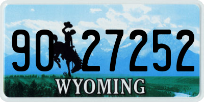 WY license plate 9027252