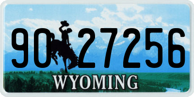 WY license plate 9027256