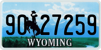 WY license plate 9027259