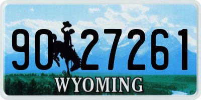 WY license plate 9027261