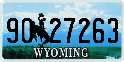 WY license plate 9027263