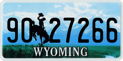 WY license plate 9027266