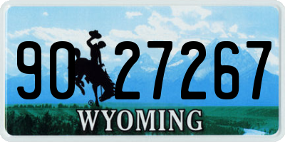 WY license plate 9027267