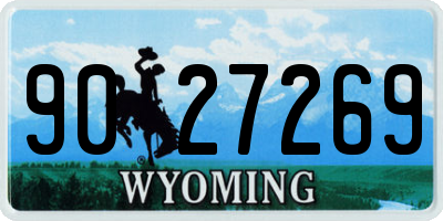 WY license plate 9027269