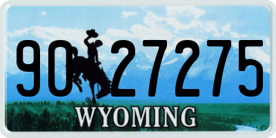 WY license plate 9027275