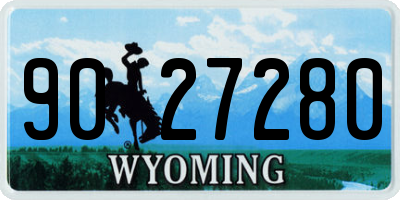 WY license plate 9027280