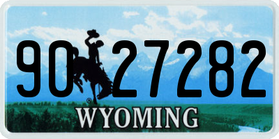WY license plate 9027282