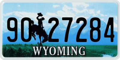 WY license plate 9027284