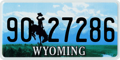 WY license plate 9027286