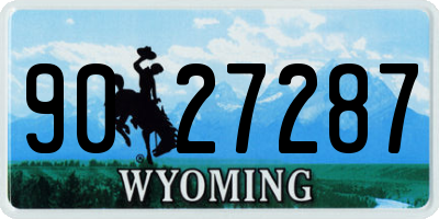 WY license plate 9027287
