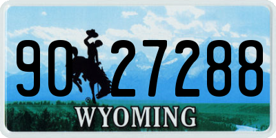 WY license plate 9027288
