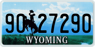 WY license plate 9027290