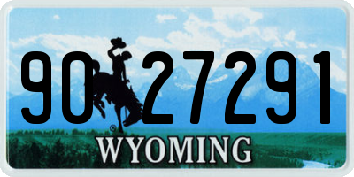 WY license plate 9027291