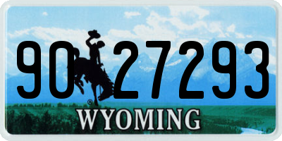 WY license plate 9027293