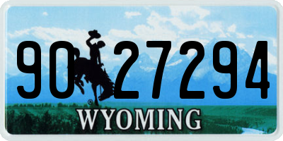 WY license plate 9027294