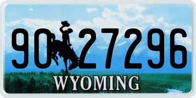 WY license plate 9027296