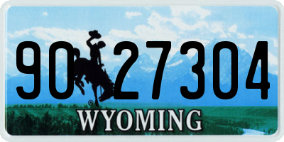 WY license plate 9027304