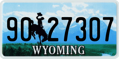 WY license plate 9027307