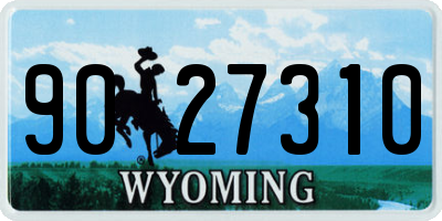 WY license plate 9027310