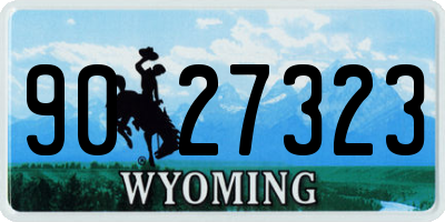 WY license plate 9027323
