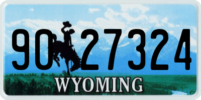 WY license plate 9027324