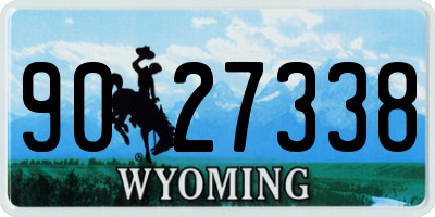 WY license plate 9027338