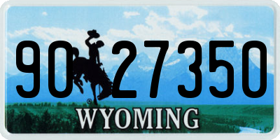 WY license plate 9027350