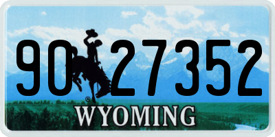 WY license plate 9027352