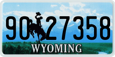 WY license plate 9027358