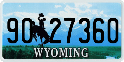 WY license plate 9027360