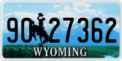 WY license plate 9027362