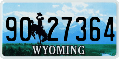 WY license plate 9027364