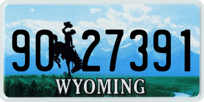 WY license plate 9027391