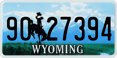 WY license plate 9027394